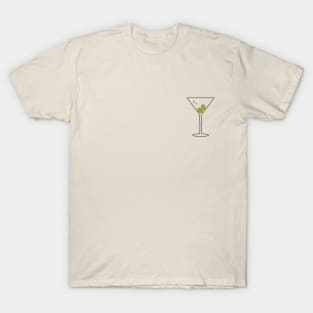 Minimalist Drinks Cocktails Martini T-Shirt